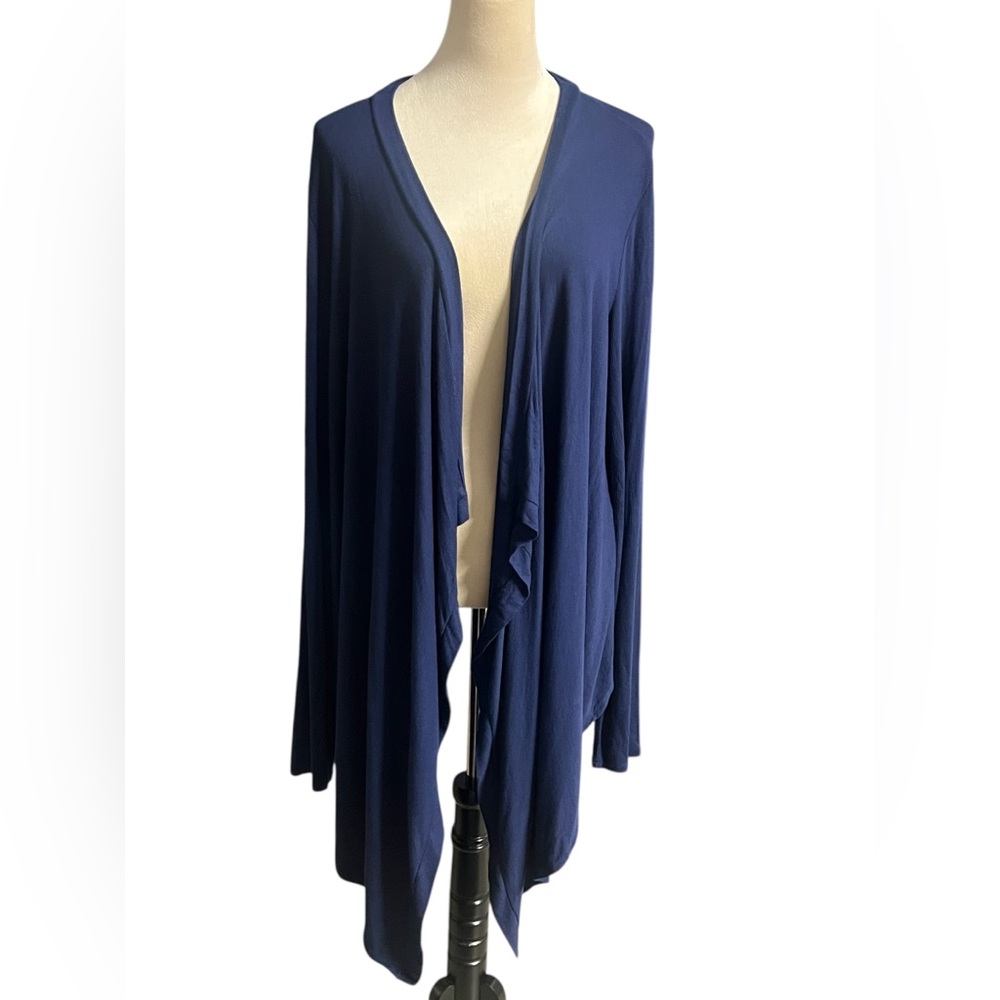 BCBGMaxAzria Navy Draped Cardigan